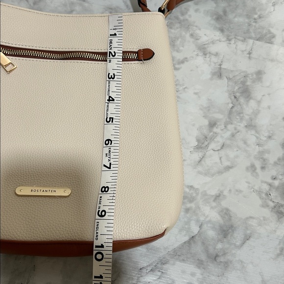 BOSTANTEN WOMENS VEGAN CROSSBODY BAG OFF WHITE LEATHER - Picture 12 of 13